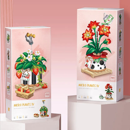 Flower Building Blocks Mini Potted Plant Bouquet