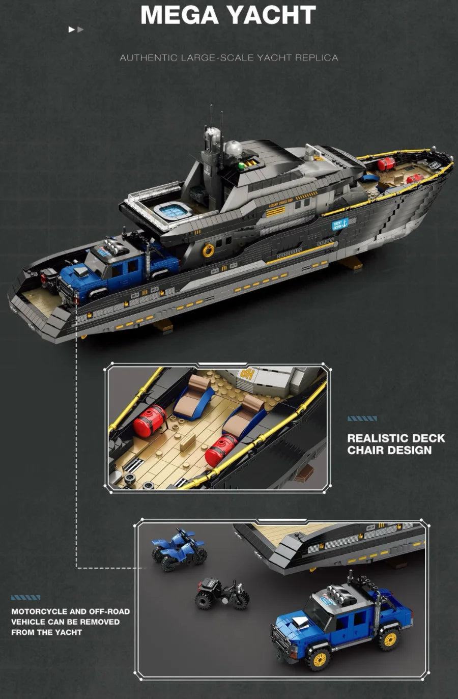 Luxury Yacht Ship High-Difficulty Blocks