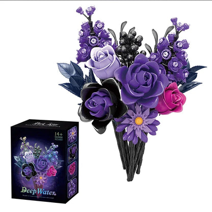 Purple Bouquet Model Bricks  Decoration