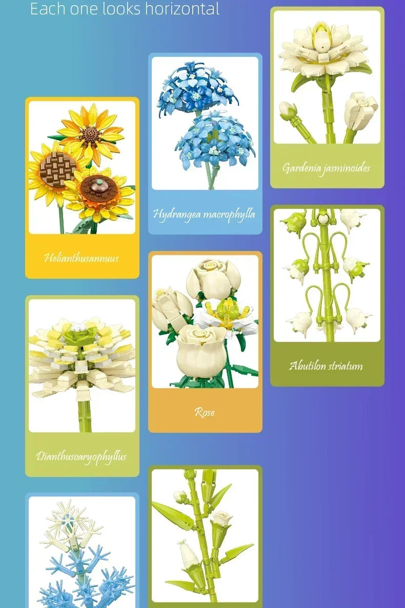 KNEW BUILT 3D Eternal Flower Phalaenopsis Building Block