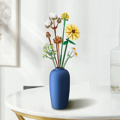 Flower Building Blocks DIY Plant Bonsai Decoration Rose