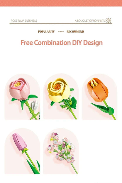 KNEW BUILT 3D Eternal Flower Phalaenopsis Building Block