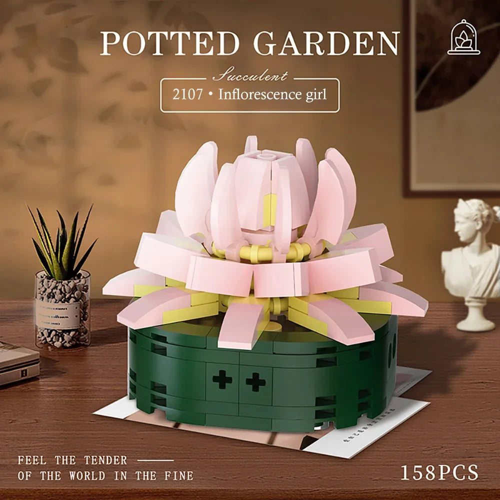 Flower Bouquet Building Block Succulents Plants