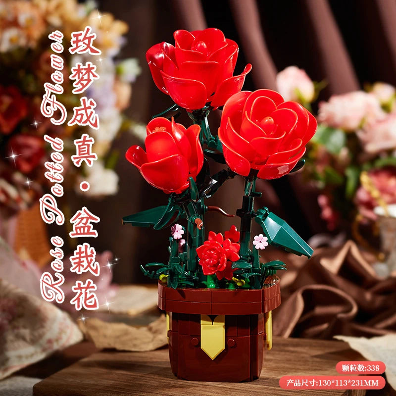 Flower Bouquet Rose Phalaenopsis Lily Sunflower Potted