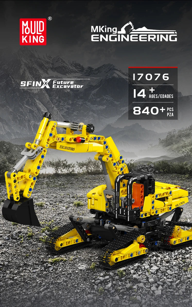 4 Link Track City Excavator Building Blocks Vehicle