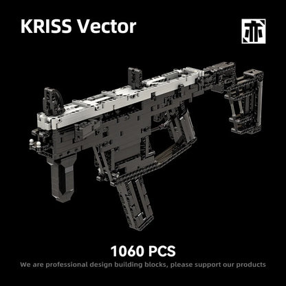 2 Types Creative KRISS Vector Gun Building Block