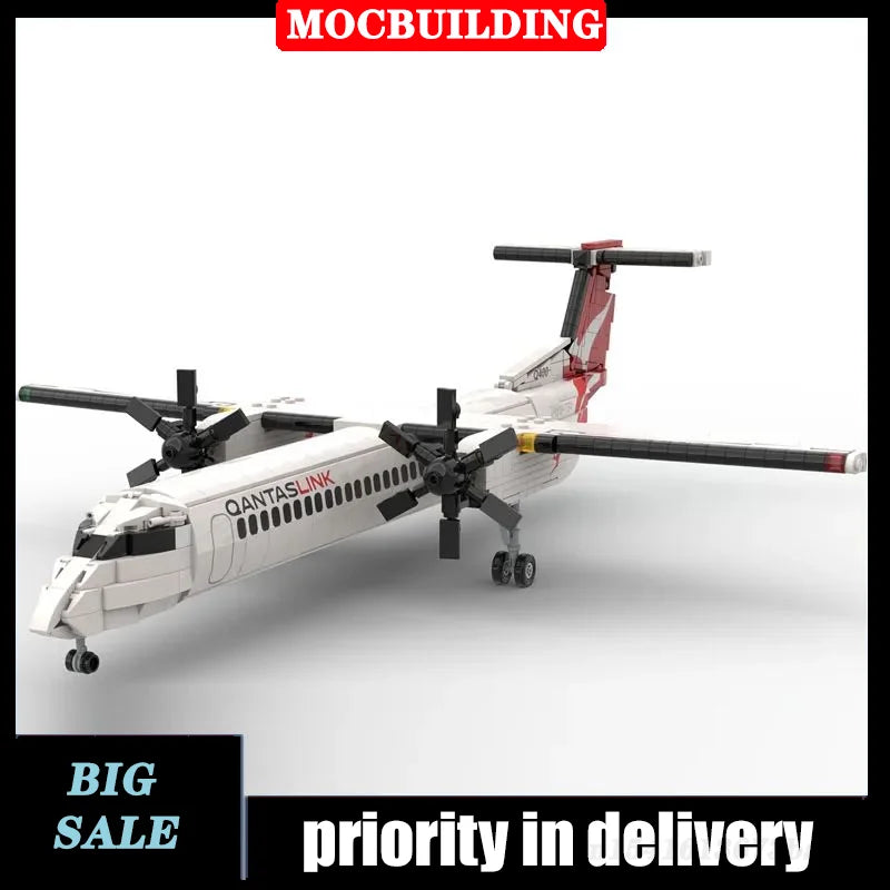 MOC City Transport Aircraft Model Assembly Building Block Children's Collection Series Toy Gifts
