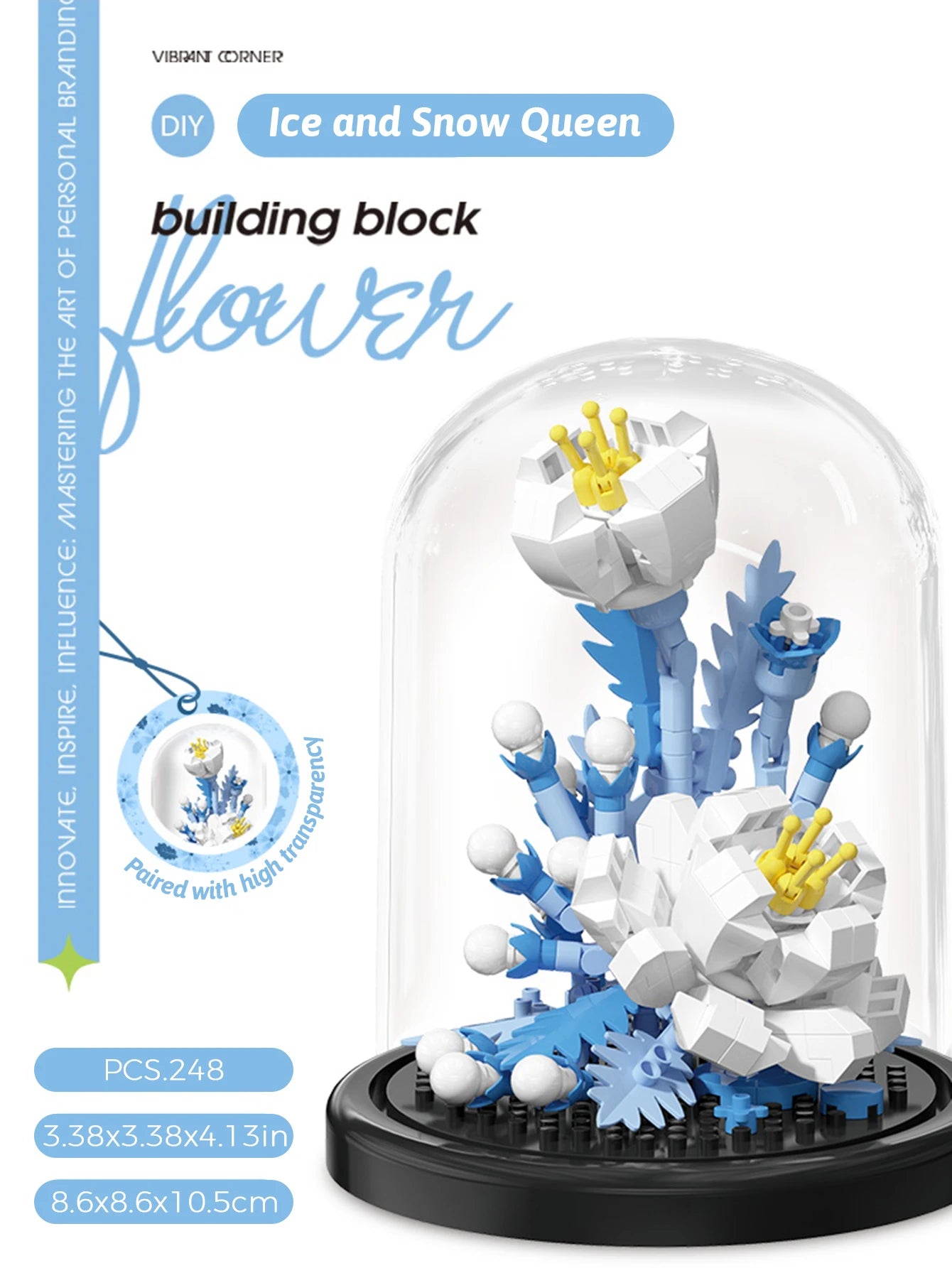 Building block flower bouquet hand gift succulent