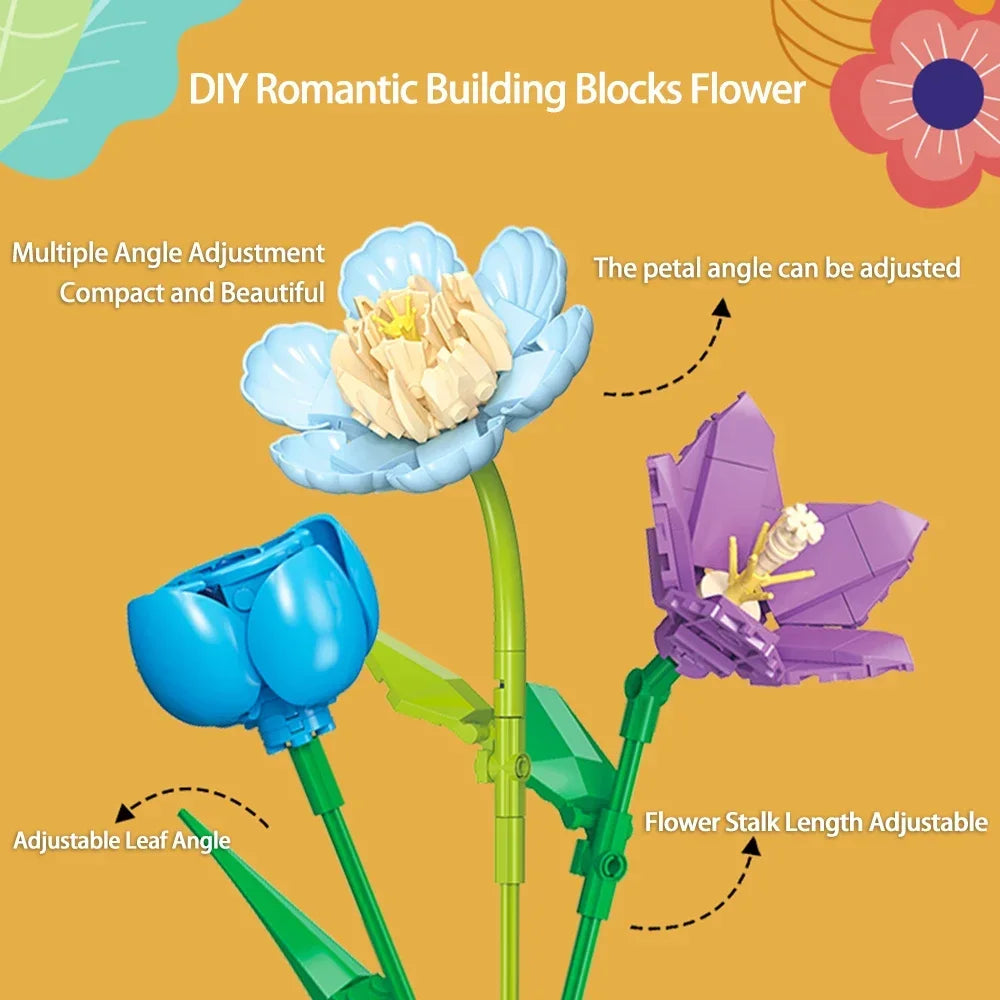 KNEW BUILT 3D Eternal Flower Phalaenopsis Building Block