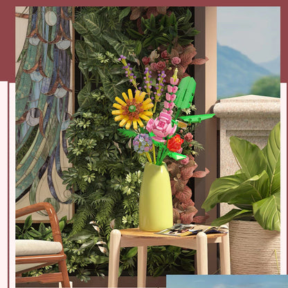 KNEW BUILT Flower Bouquet 3D Model Toy Mini Build Blocks