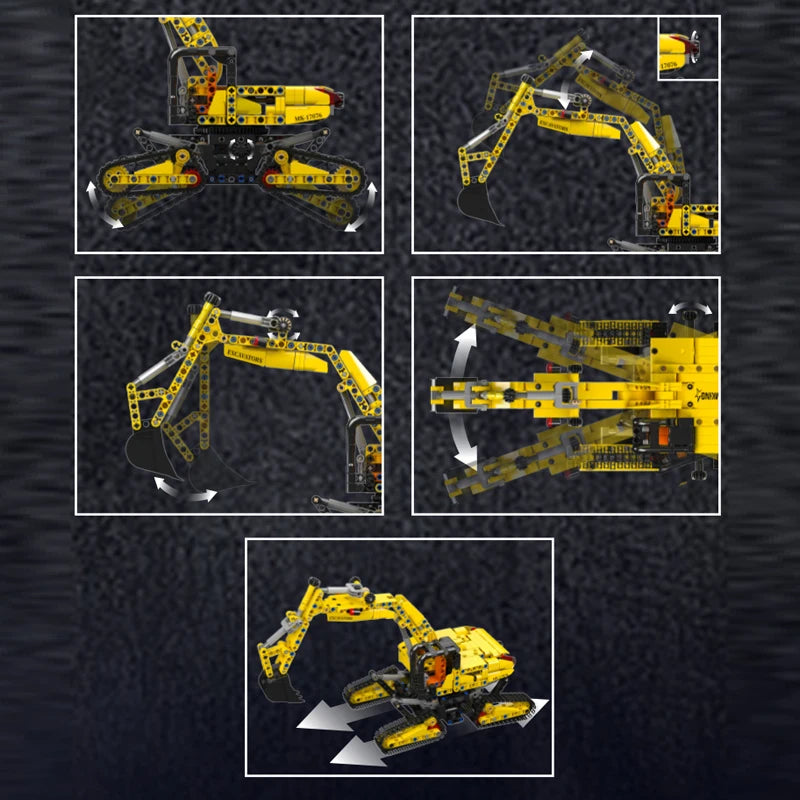 4 Link Track City Excavator Building Blocks Vehicle