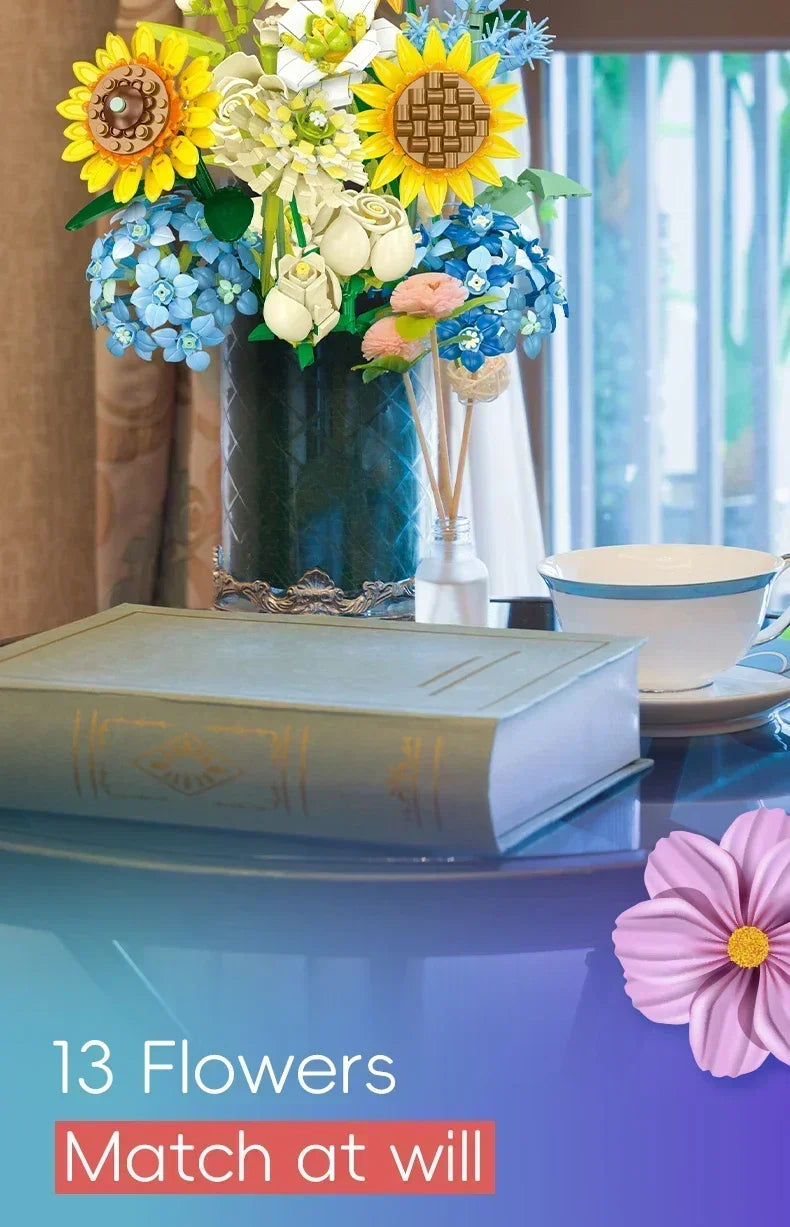 KNEW BUILT 3D Eternal Flower Phalaenopsis Building Block