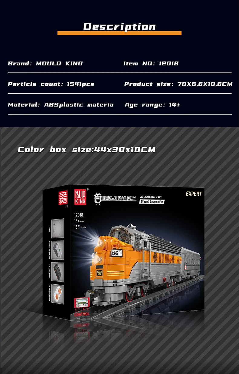 World Train USA EMD F7 WP Diesel Locomotive RC