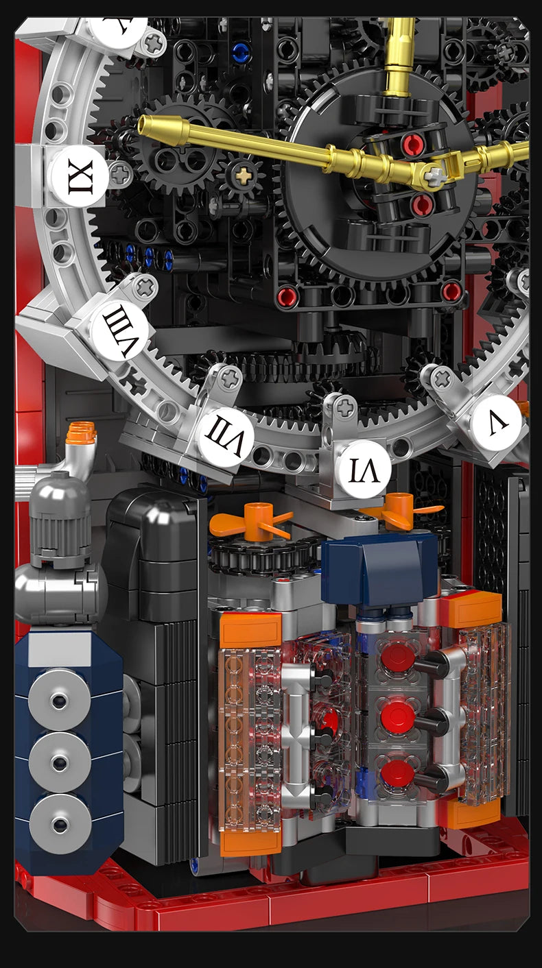 Technical Clock Toys The Motorized Engine Clock Blocks