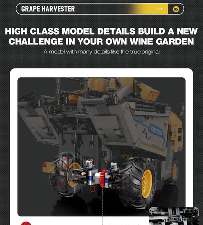 Grape Harvesting Machine Adult High-Difficulty Building Blocks