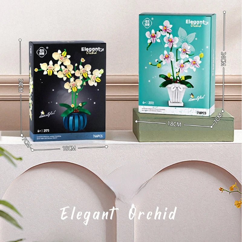 Flowers Bouquet Orchid Building Blocks