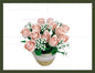 Pink Roses Romantic Flower Bouquet Building Blocks