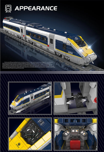 Technical Eurostar E320 High-Speed Train Building Blocks RC