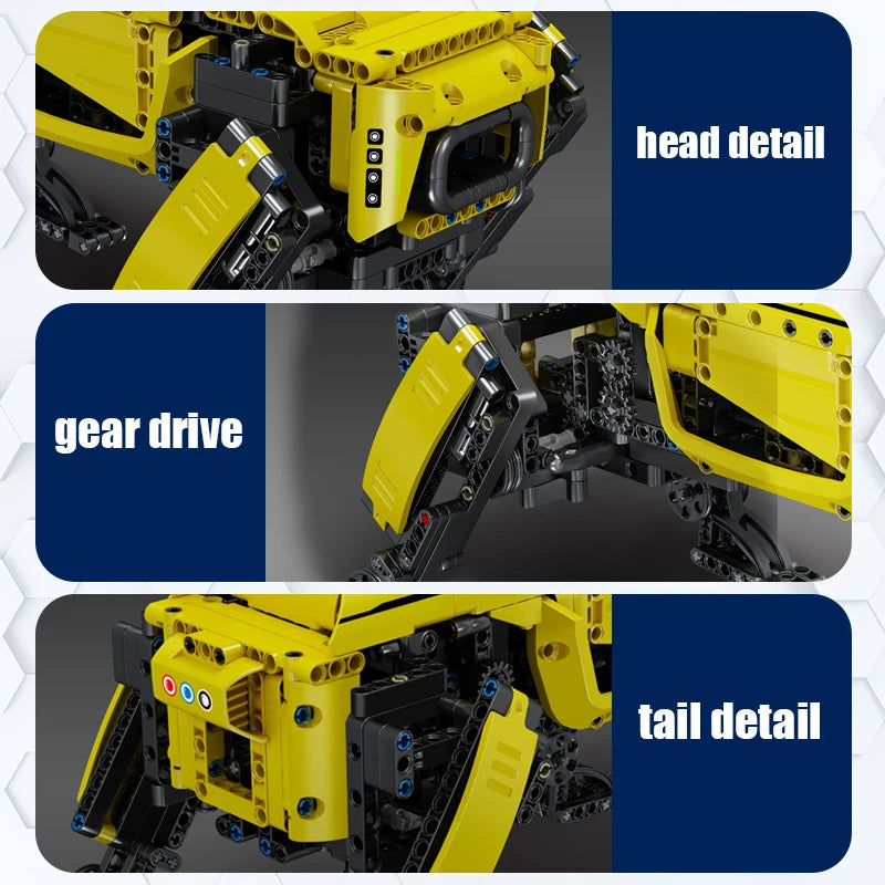 STEM Building Blocks APP RC Mechanical Robot Dog Assembly Bricks