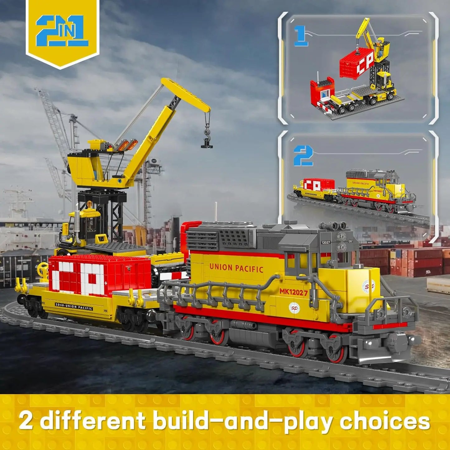 Diesel Locomotive Building Blocks RC Railway Train