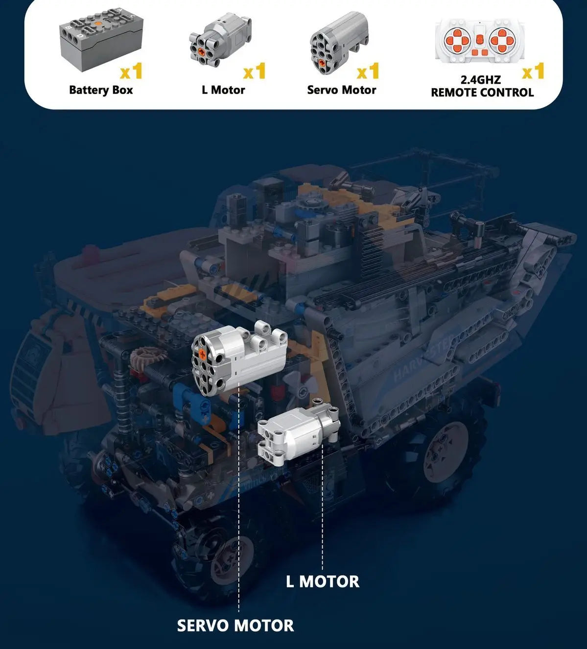 Grape Harvesting Machine Adult High-Difficulty Building Blocks