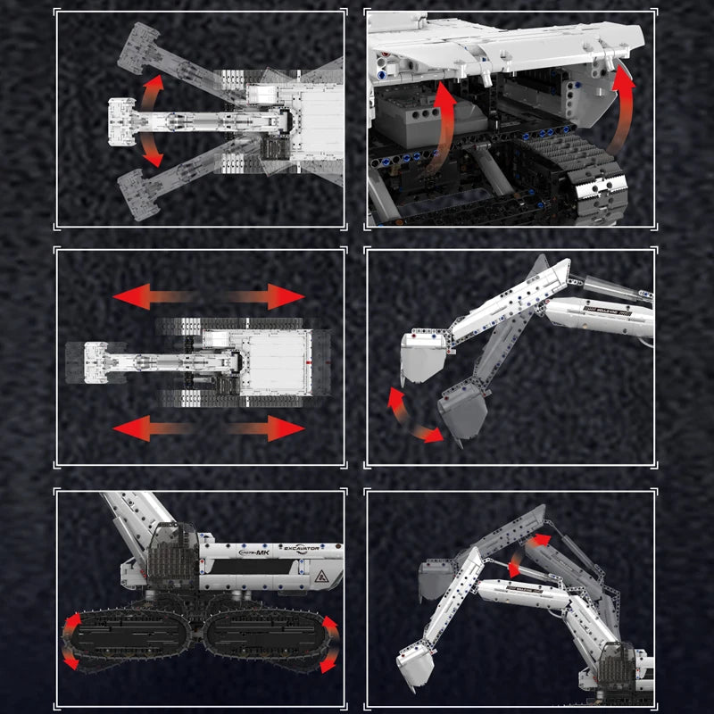 Mould King 17079 Technical Car Toys The RC Sci-Fi Excavator Building Block Enginerring Truck Brick Set Kids Christmas Gift