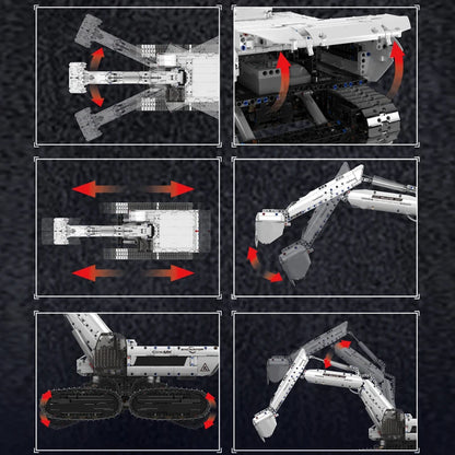 Mould King 17079 Technical Car Toys The RC Sci-Fi Excavator Building Block Enginerring Truck Brick Set Kids Christmas Gift