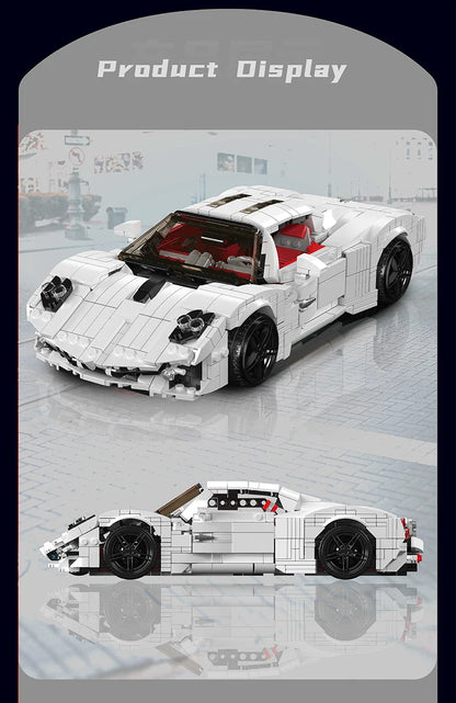 White Italian Racing Car Model