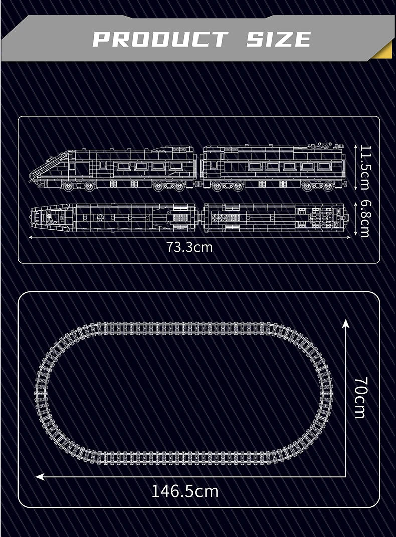 Technical Eurostar E320 High-Speed Train Building Blocks RC