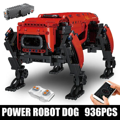 STEM Building Blocks APP RC Mechanical Robot Dog Assembly Bricks