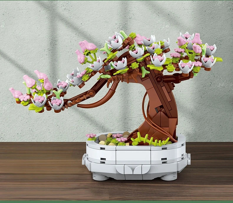 Bonsai Building Block Flower Creative Plant