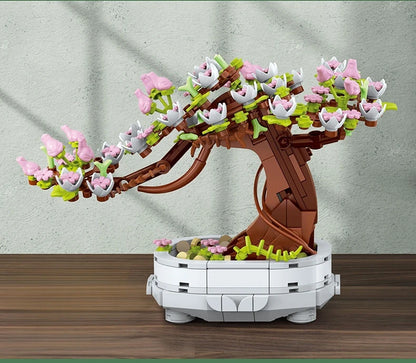 Bonsai Building Block Flower Creative Plant