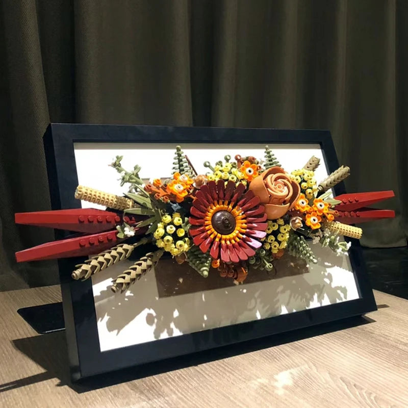 Flower Brick Blocks Dried Flowers Centrepiece Building Blocks