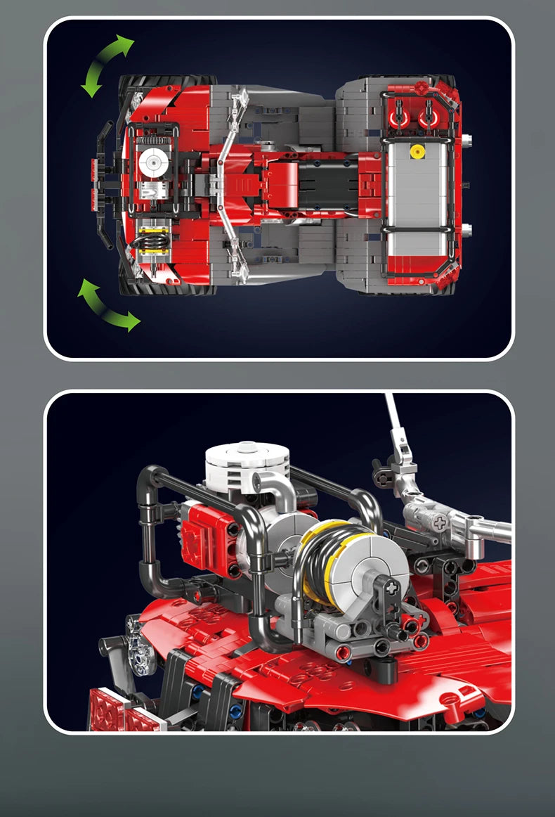 ATV Firefighting Rescue Vehicle Building Blocks RC Electric Motorcycle