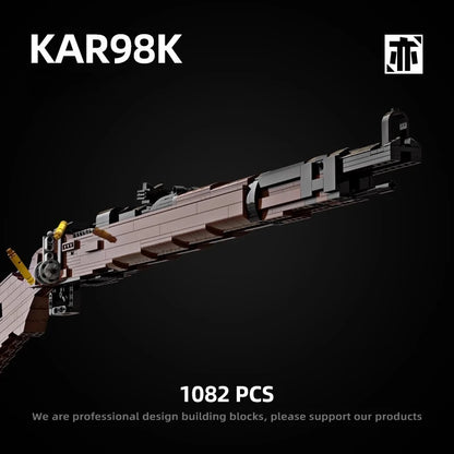 Kar 98k Sniper Rifle Building Blocks Emissibility With Bullet Assemble Gun Bricks