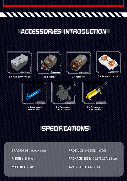 Truck with Crane Building Block Assembly Car Brick