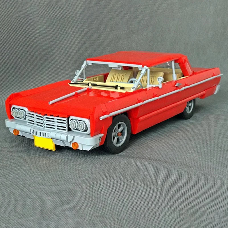 City Car Model MOC Building Bricks Impala SS American Muscle Car Modular Technology Children Holiday Gifts Assemble Toys Suit
