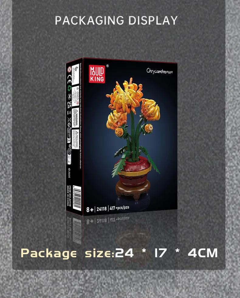 Chrysanthemum Flower Building Blocks Set