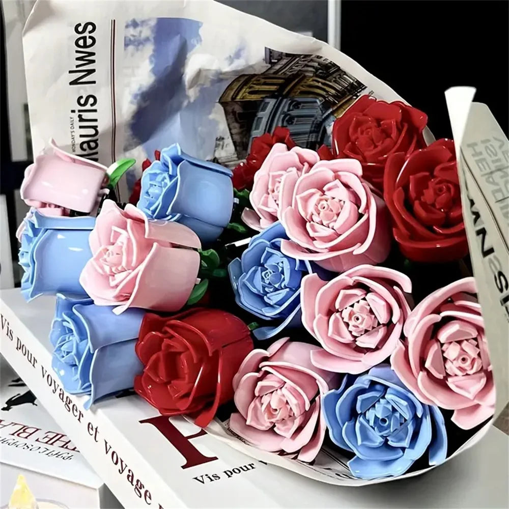 KNEW BUILT Flower Bouquet 3D Model Toy Mini Build Blocks