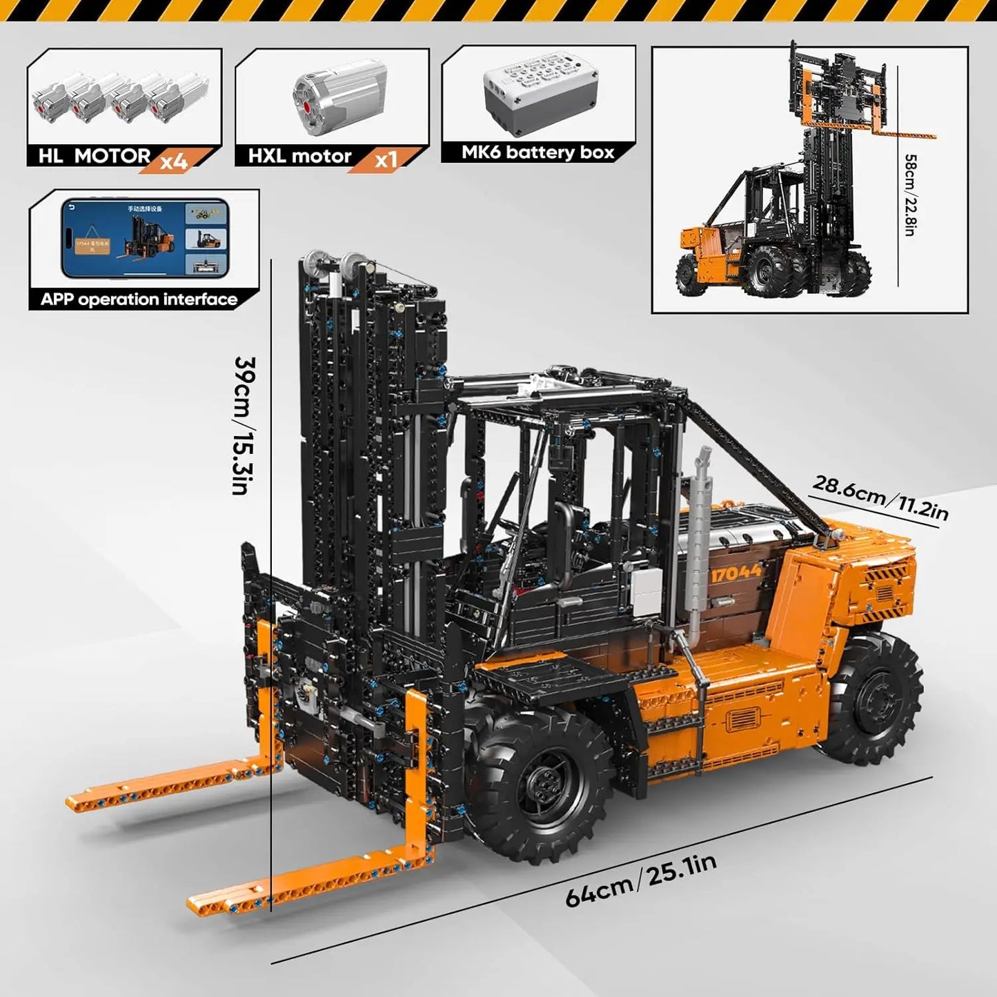 Heavy Duty Forklift Truck App-Controlled