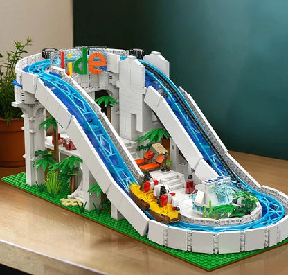 The Motorized Water Slide with Roller Coaster