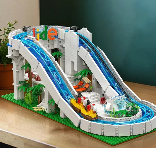 The Motorized Water Slide with Roller Coaster