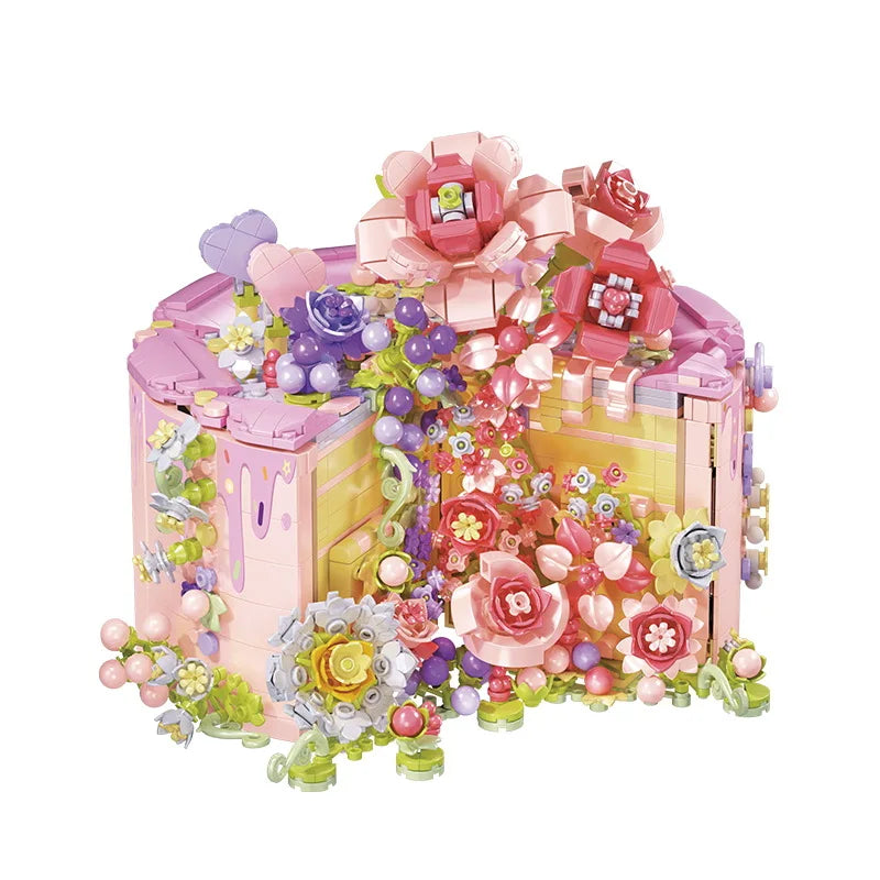 Rose Cake Flower Building Blocks