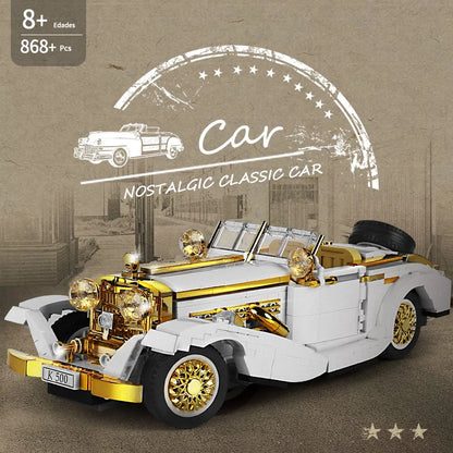 Vintage Car Model Assembly Creative Building Blocks