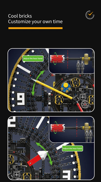 Motorized Mechanical Grand Clock Building Block