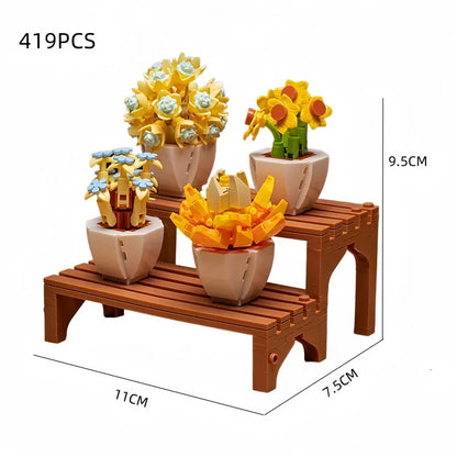 KNEW BUILT 3D Sunflower Photo Frame Building Block l