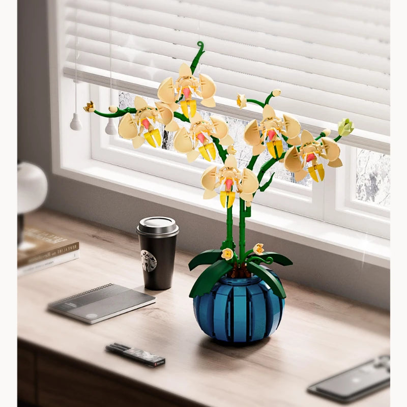 Flowers Bouquet Orchid Building Blocks