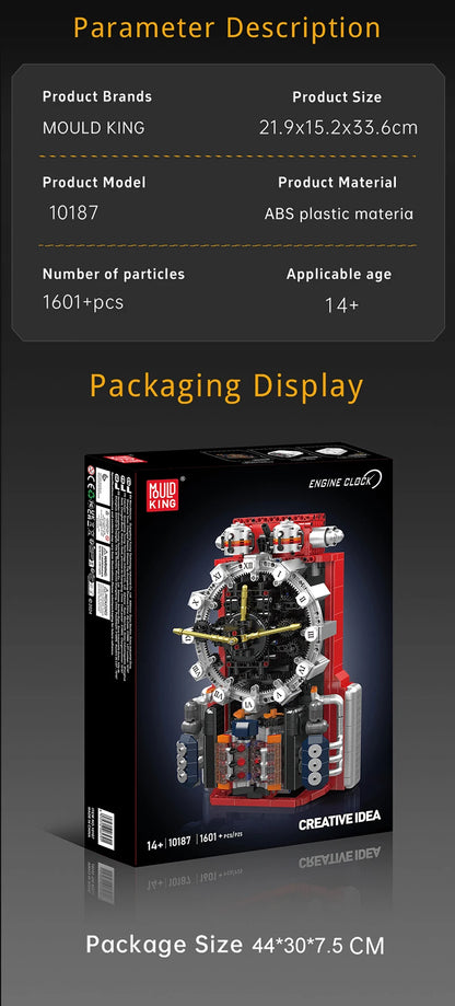 Technical Clock Toys The Motorized Engine Clock Blocks