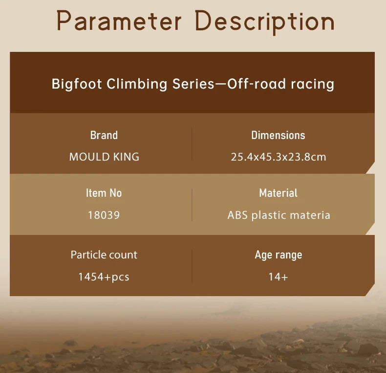 Off-Road Buggy Bigfoot Climbing Car Model