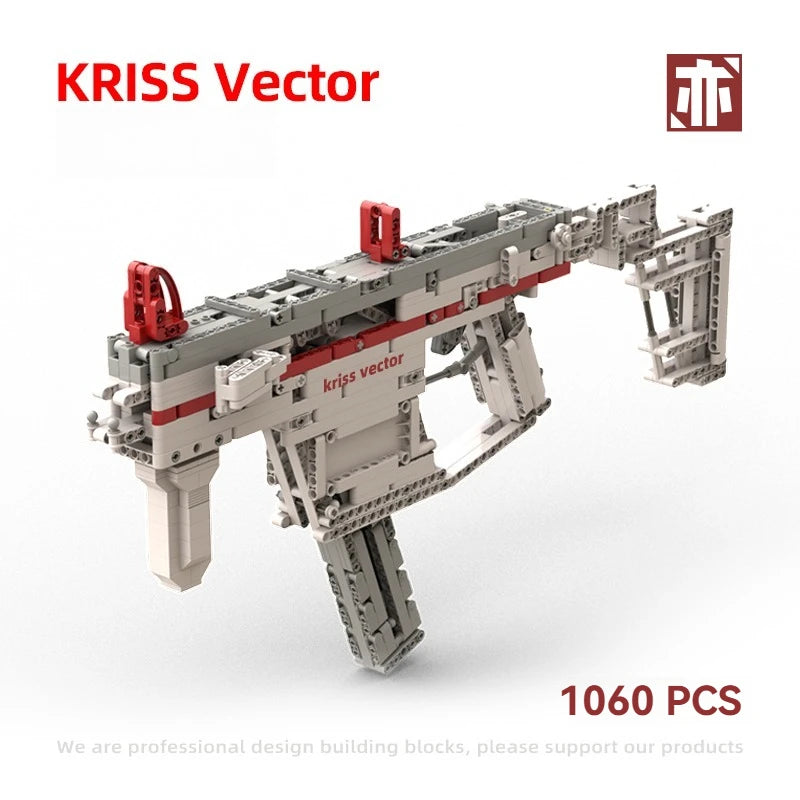 2 Types Creative KRISS Vector Gun Building Block